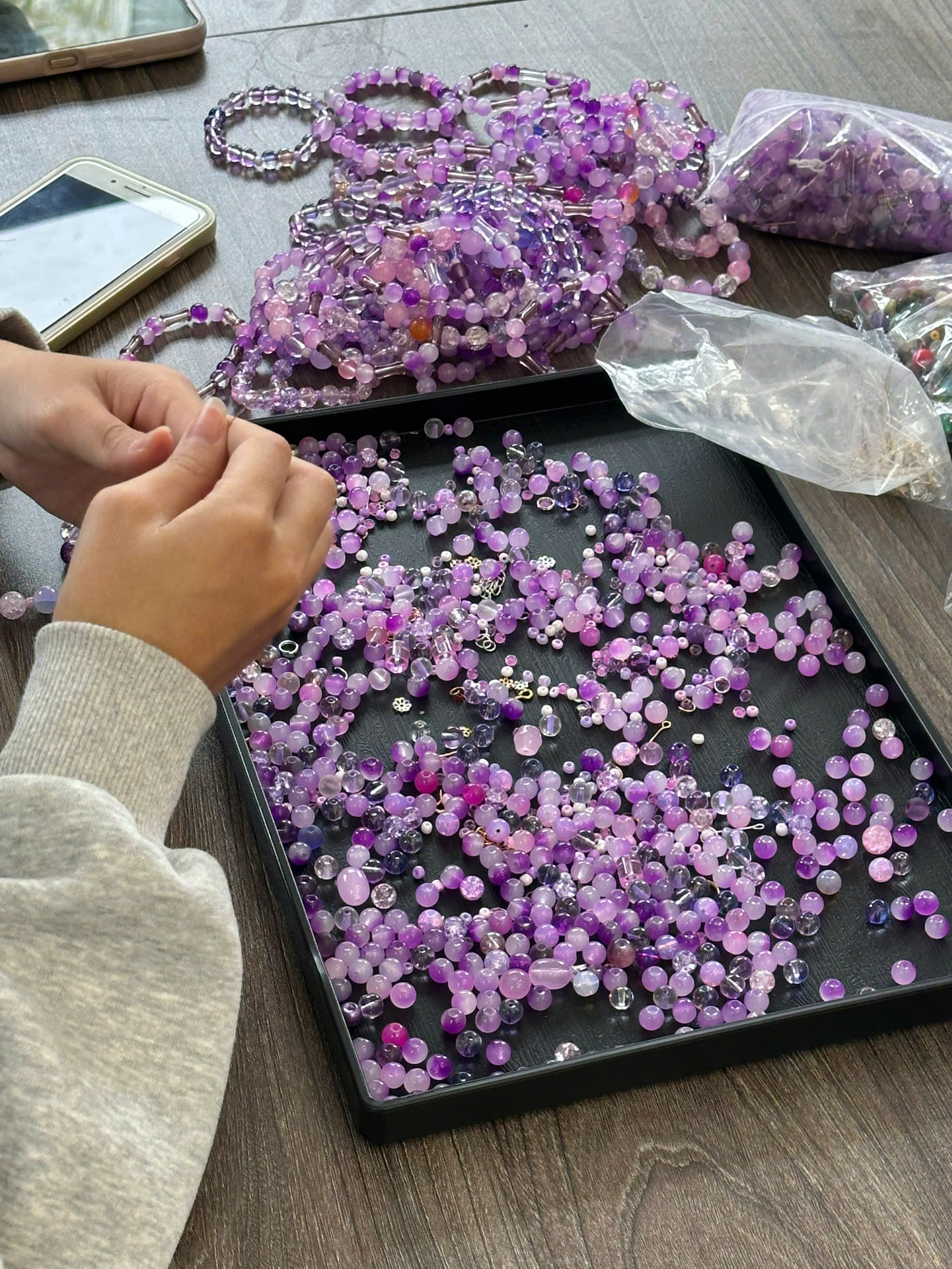 Lắc tay gỗ trắc tần nhỏ